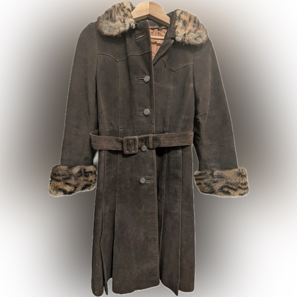 Vintage 1970s Jeno de Paris Fur-Trim Coat - Picture 2 of 9